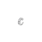 Cléo Ear Cuff in rhodium plated brass with a row of oval-cut cubic zirconia