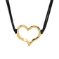 Amore Necklace: A timeless love heart pendant on a black suede cord with adjustable bead.
