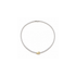 Fawnie Necklace in Canary, pear-cut Canary centre stone in a 14K gold plated setting on a silver-tone tennis chain