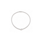 Fawnie Necklace in White, pear-cut White centre stone on a polished silver-tone tennis chain
