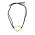 Amore Necklace: A timeless love heart pendant on a black suede cord with adjustable bead.