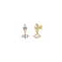 Raine Earrings, 14K gold plated brass drops with two marquise-cut cubic zirconia