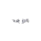 Esme Earrings, rhodium plated brass ear climbers with marquise and pear-cut cubic zirconia
